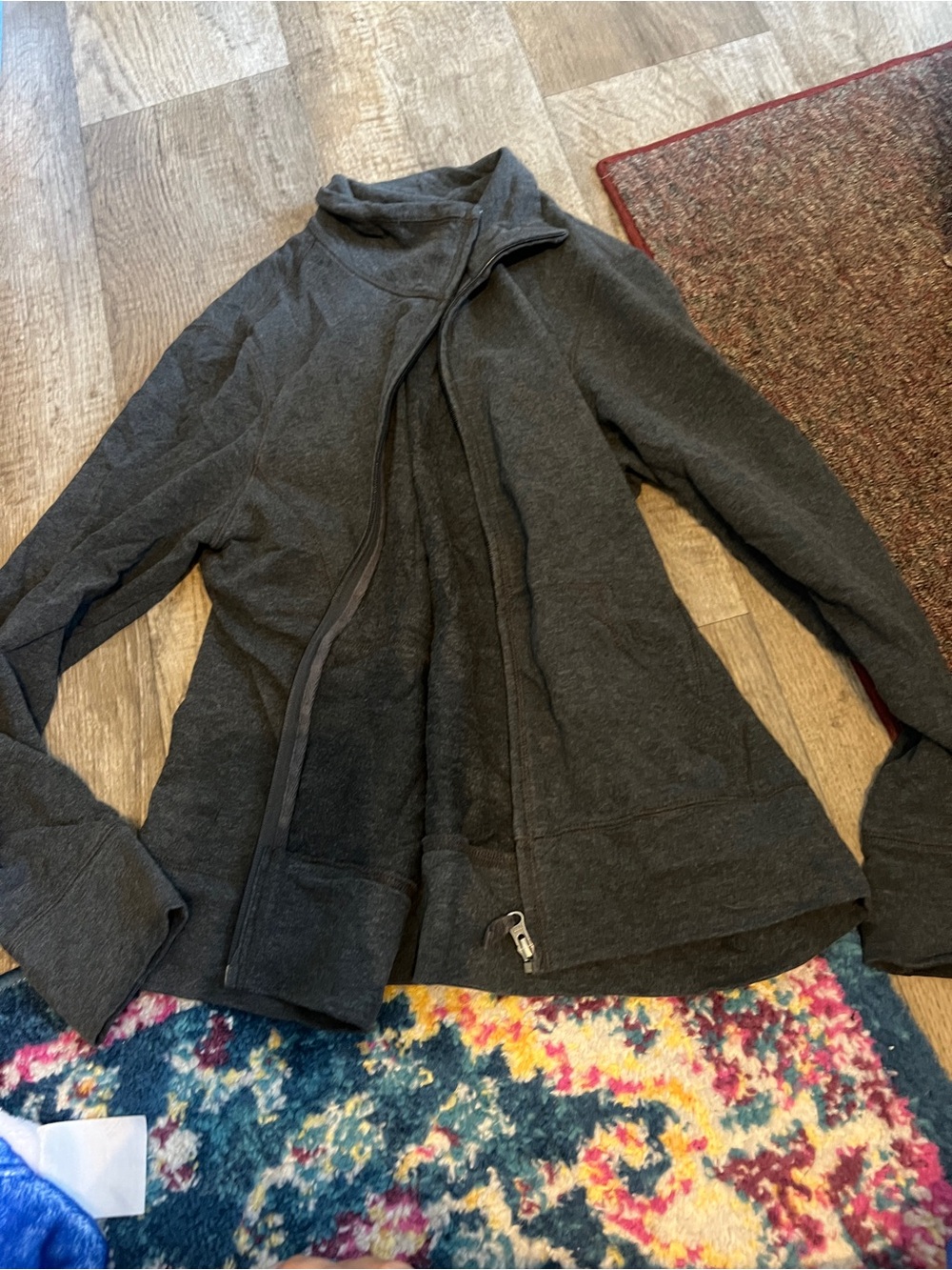 Ll bean Women’s Dark Gray Zip-Front Sweater Jacket